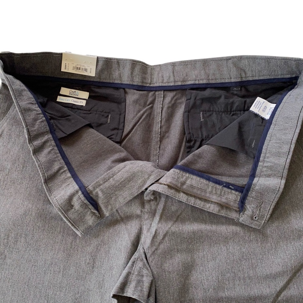 🚫SOLD🚫NWT Croft & Barrow The Easy Care Classic Fit Khaki Pants Men’s 40 x 30 - Picture 8 of 16